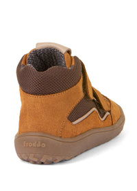 Barefoot sneakers with handles - mid-season shoes, Autumn-TEX, brown