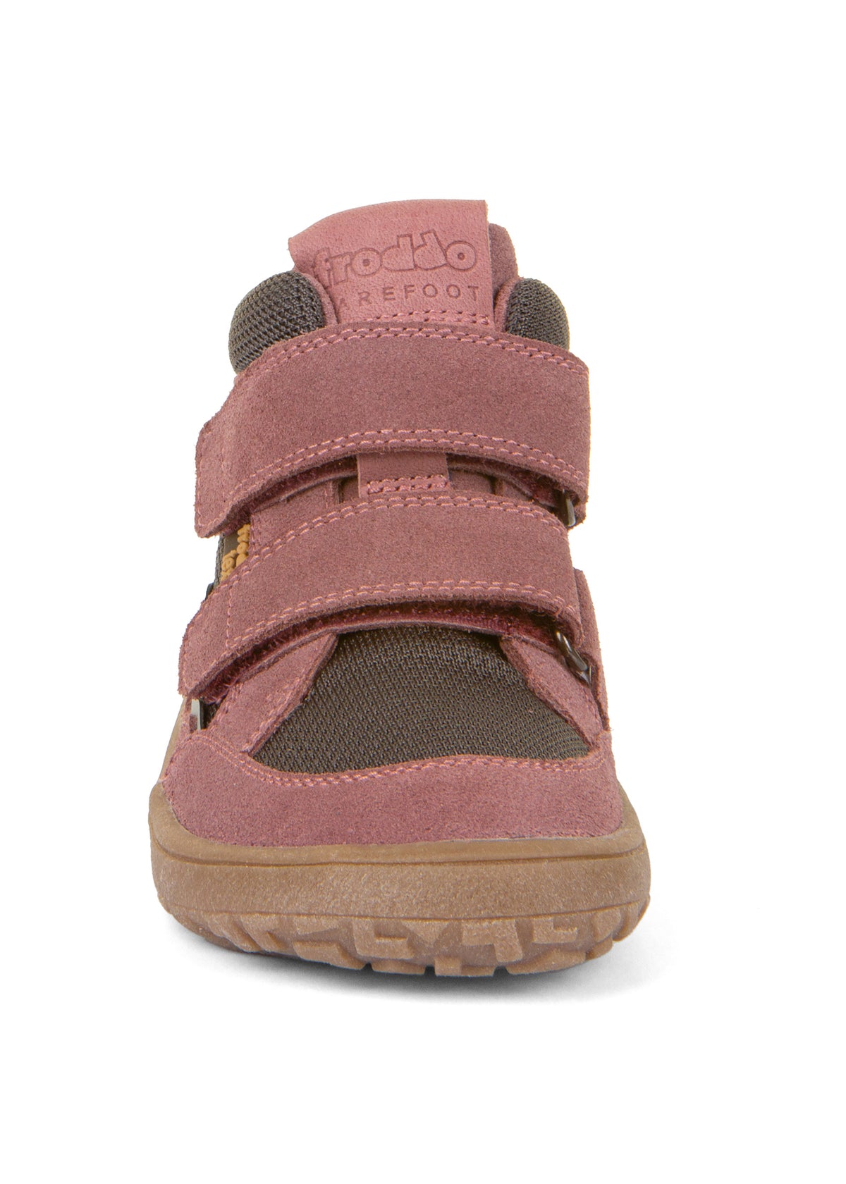 Barefoot sneakers with handles - mid-season shoes, Autumn-TEX, pink