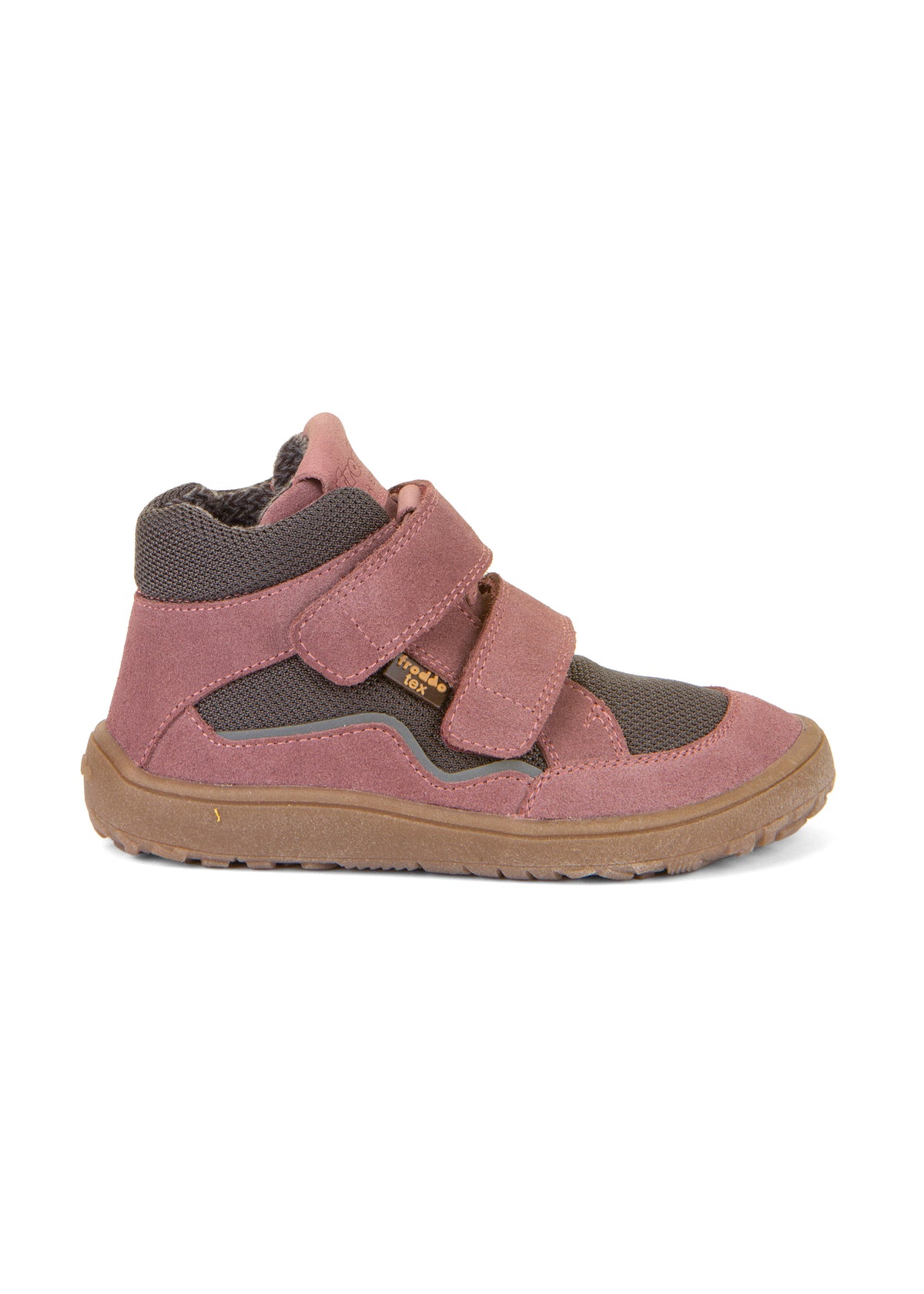 Barefoot sneakers with handles - mid-season shoes, Autumn-TEX, pink