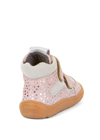 Barefoot sneakers with handles - mid-season shoes, Spring-TEX, sparkling pink