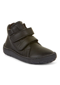 Barefoot sneakers with handles - mid-season shoes, Barefoot Autumn, black leather