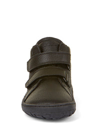 Barefoot sneakers with handles - mid-season shoes, Barefoot Autumn, black leather