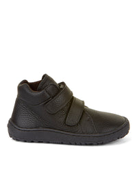 Barefoot sneakers with handles - mid-season shoes, Barefoot Autumn, black leather