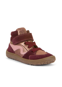 Barefoot sneakers with handles - mid-season shoes, Go TEX, pink-gold