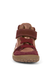 Barefoot sneakers with handles - mid-season shoes, Go TEX, pink-gold