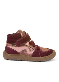 Barefoot sneakers with handles - mid-season shoes, Go TEX, pink-gold