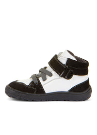 Barefoot sneakers with handles - mid-season shoes, Go TEX, black and white