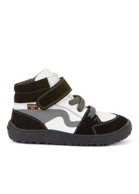 Barefoot sneakers with handles - mid-season shoes, Go TEX, black and white