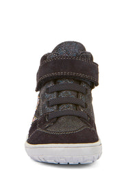 Varrelliset paljasjalkatennarit - välikausikengät, Go TEX, tummansininen, glitter