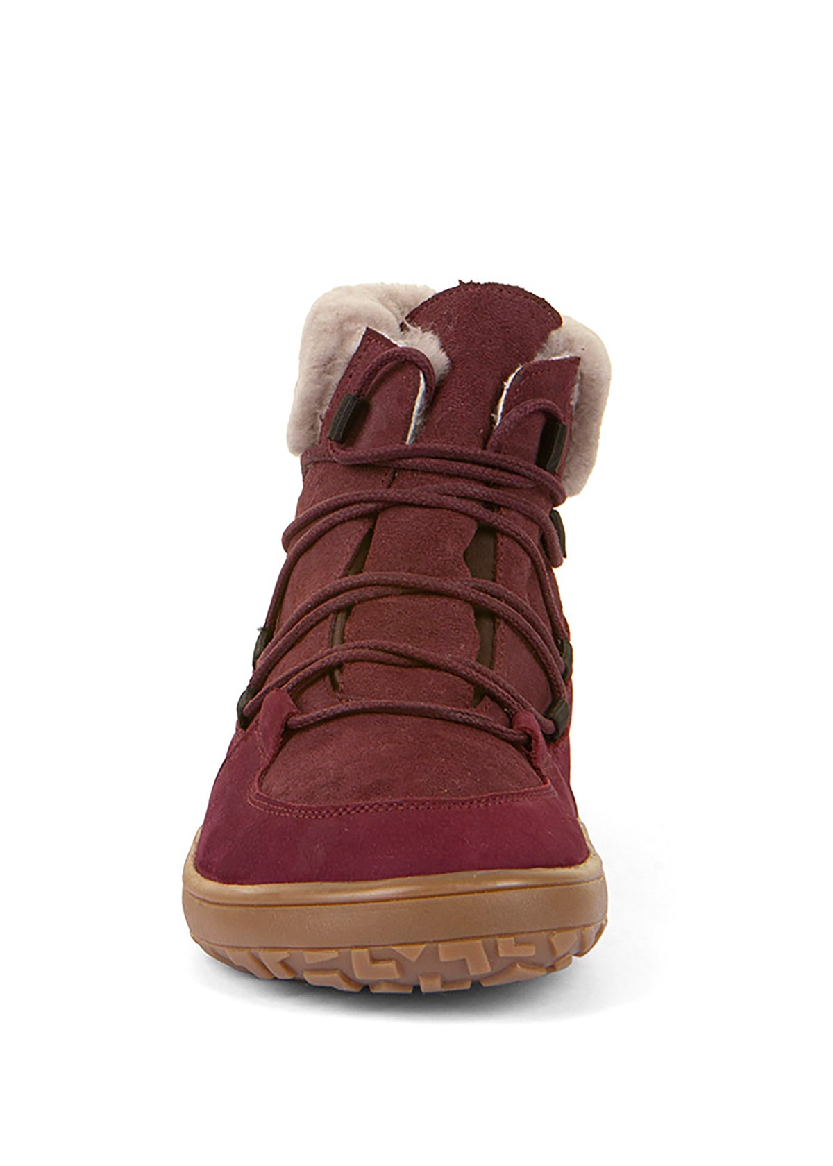 Paljasjalkakengät - talvikengät, Up Furry W TEX, tummanpunainen nahka