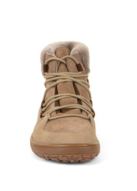 Paljasjalkakengät - talvikengät, Up Furry W TEX, vaaleanruskea nahka