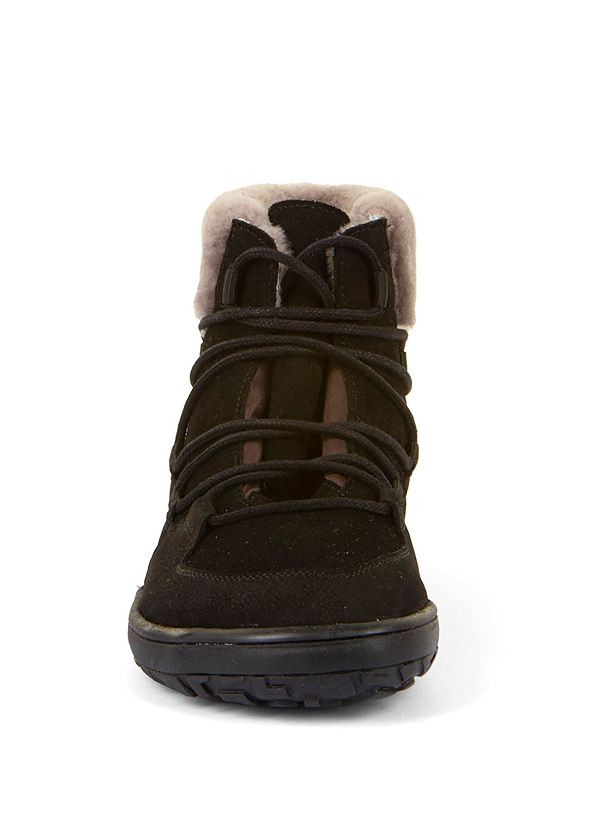 Paljasjalkakengät - talvikengät, Up Furry W TEX, musta nahka