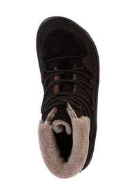 Paljasjalkakengät - talvikengät, Up Furry W TEX, musta nahka