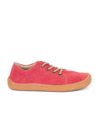 Barefoot sneakers - Vegan Laces, fuchsia canvas fabric