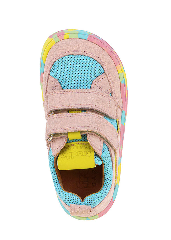 Barefoot sneakers - Baze, pink, multicolored sole