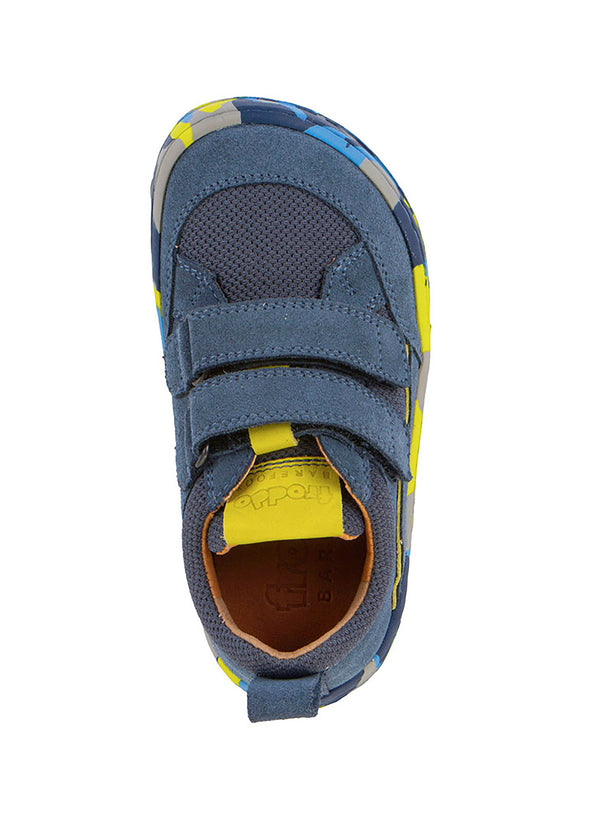 Barefoot sneakers - Baze, denim, multicolored sole
