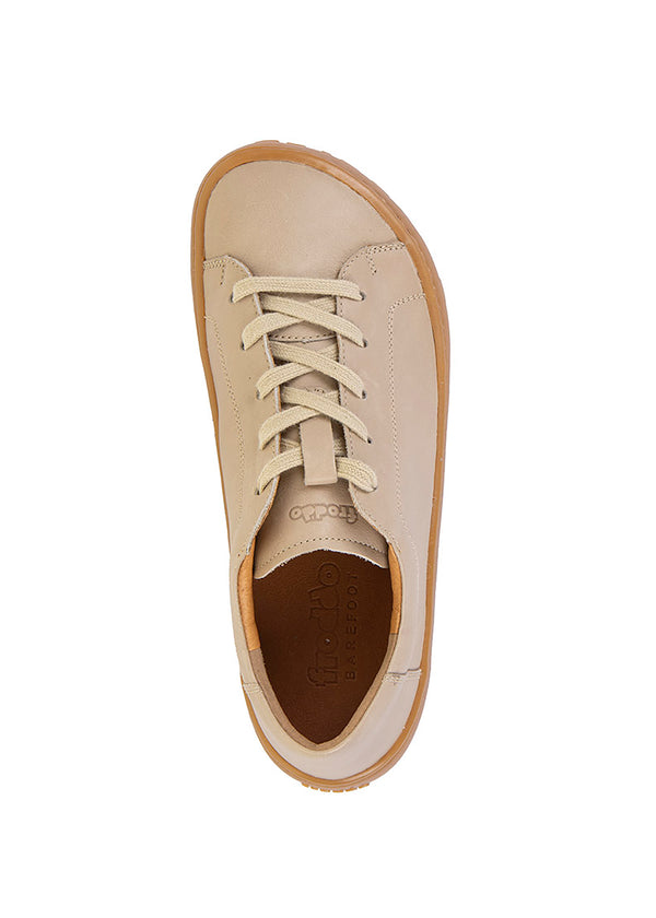 Barfotasneakers - Laces, beige läder