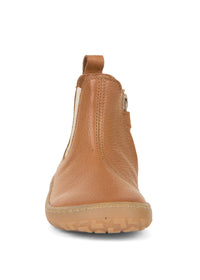 Barefoot ankle boots - Chelys, leather lining, cognac brown