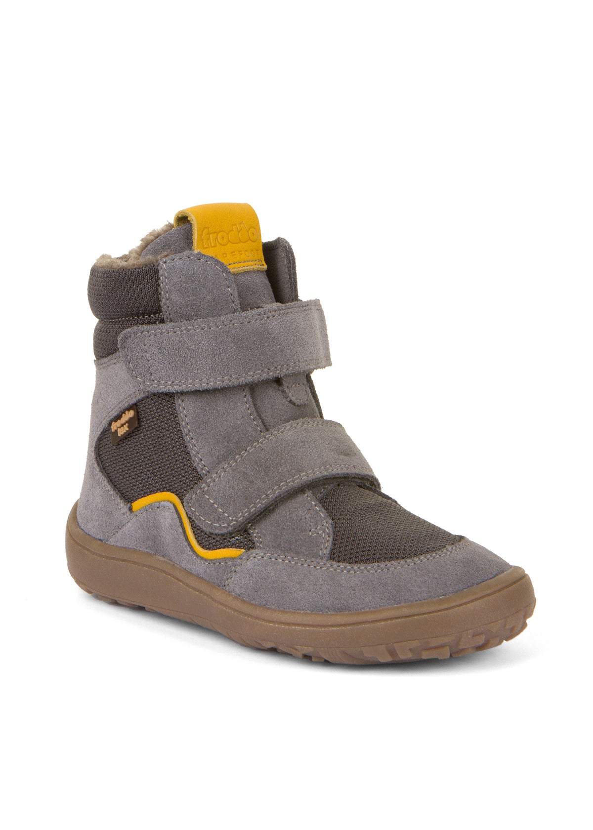 Children's barefoot shoes - winter shoes with TEX membrane - gray
