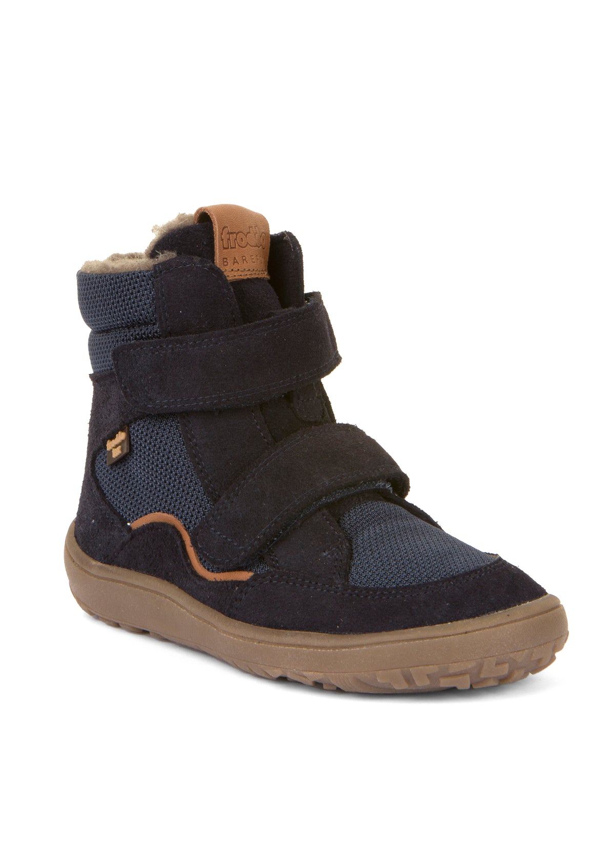 Children's barefoot shoes - winter shoes with TEX membrane - dark blue