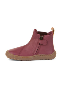 Barefoot ankle boots - Chelys, textile lining, dark red