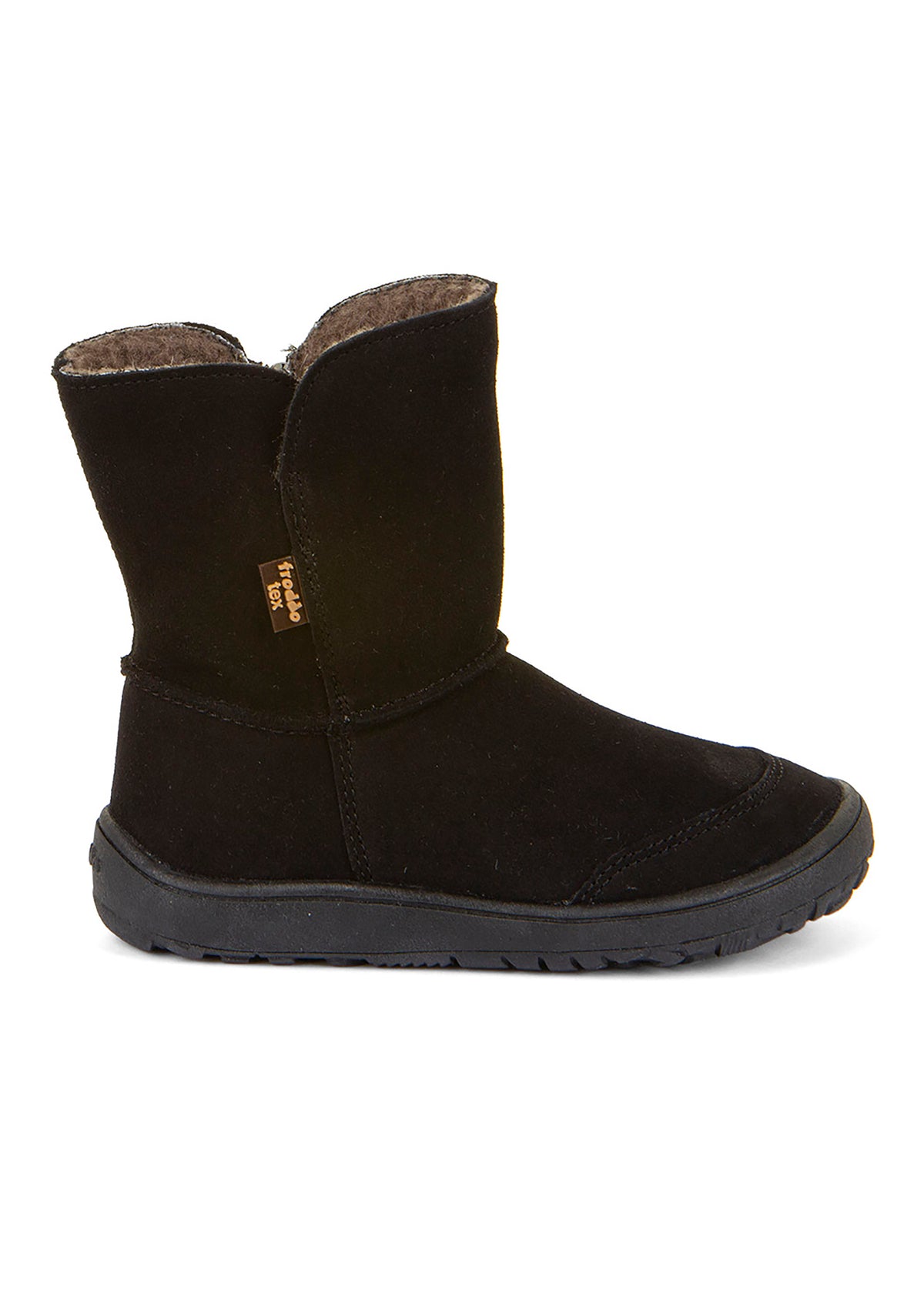 Barefoot shoes - leather winter boots, TEX Suede - black