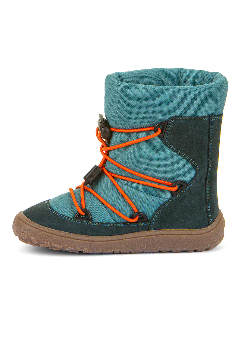 Barefoot shoes - winter boots, TEX Track Wool - petrol blue