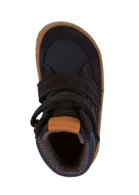 Lasten paljasjalkakengät - välikausikengät korkealla varrella, TEX-kalvo - tummansininen