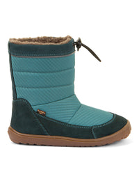 Paljasjalkakengät - talvikengät, Up TEX Snow Wool, petrooli