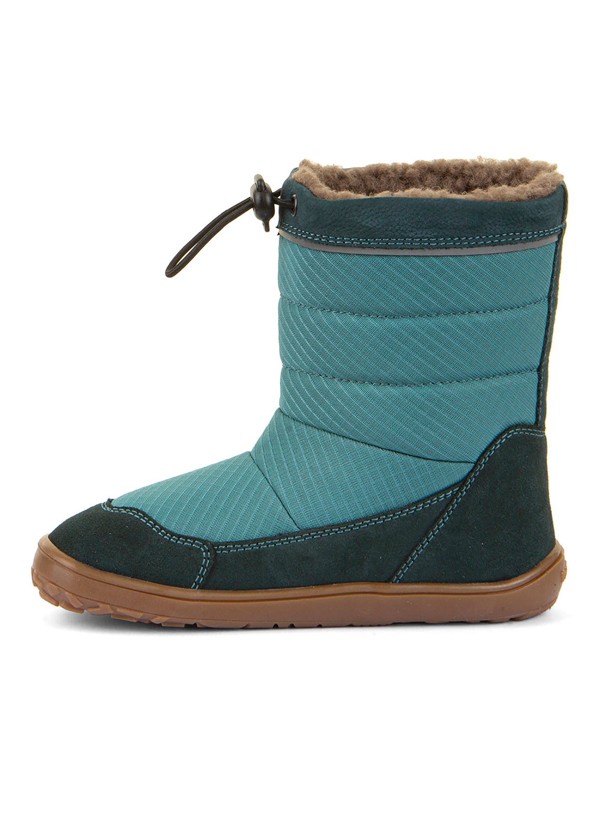 Paljasjalkakengät - talvikengät, Up TEX Snow Wool, petrooli