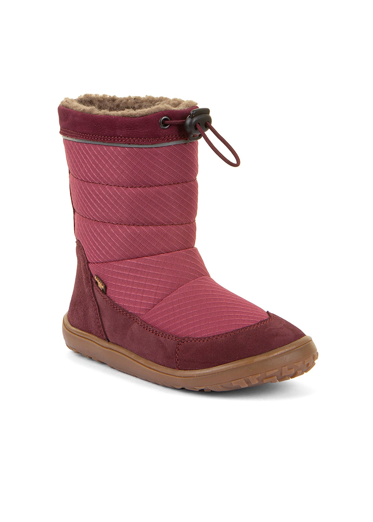 Paljasjalkakengät - talvikengät, Up TEX Snow Wool, tummanpunainen