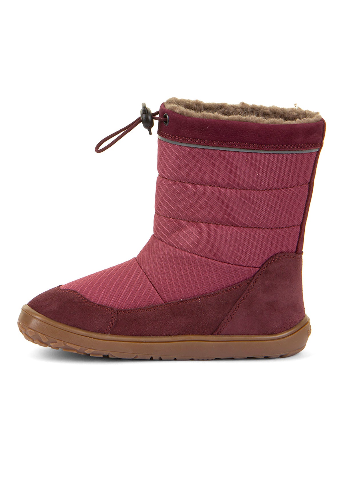 Paljasjalkakengät - talvikengät, Up TEX Snow Wool, tummanpunainen