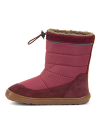 Paljasjalkakengät - talvikengät, Up TEX Snow Wool, tummanpunainen