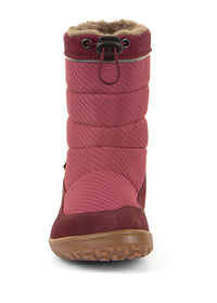 Paljasjalkakengät - talvikengät, Up TEX Snow Wool, tummanpunainen