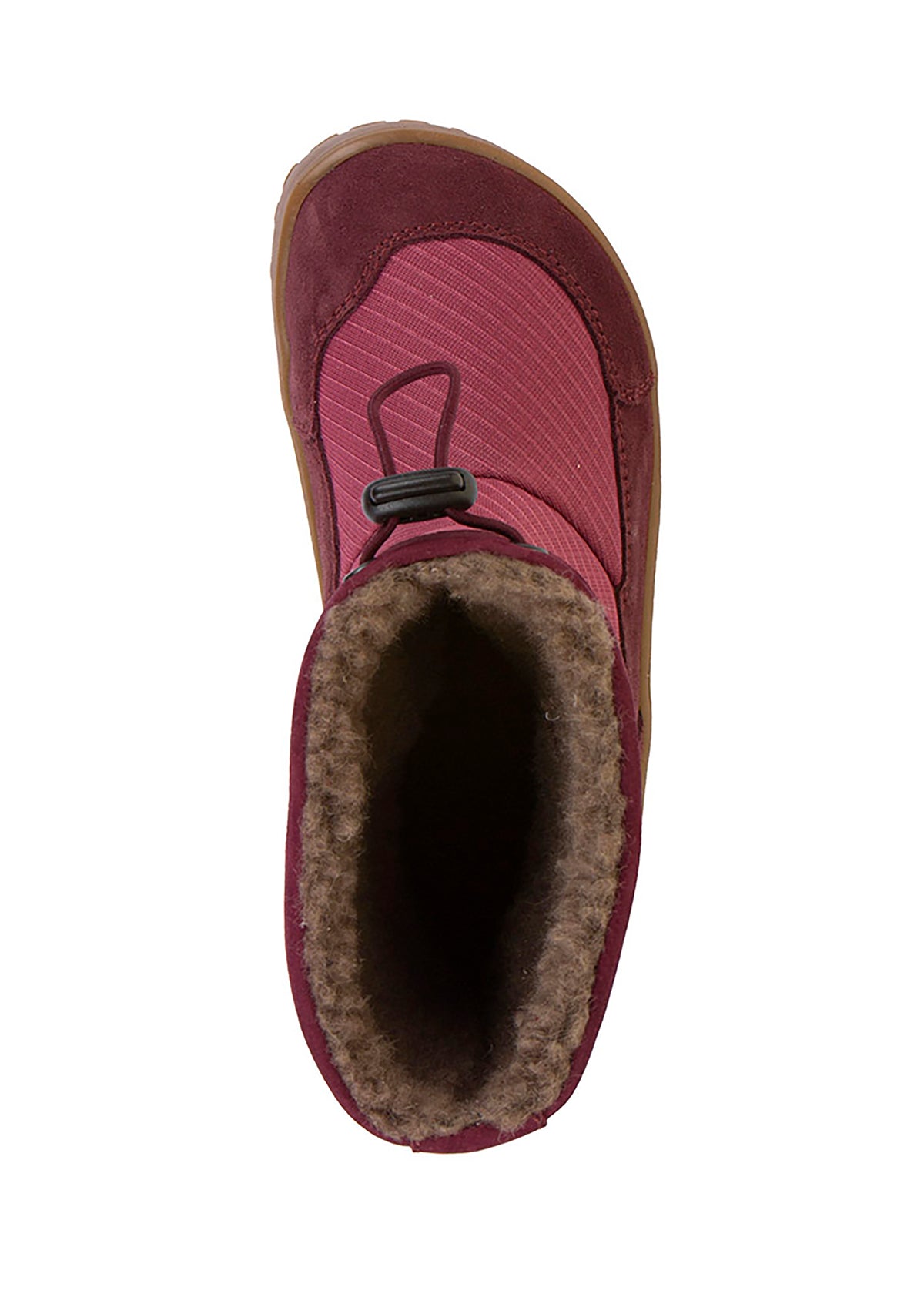 Paljasjalkakengät - talvikengät, Up TEX Snow Wool, tummanpunainen