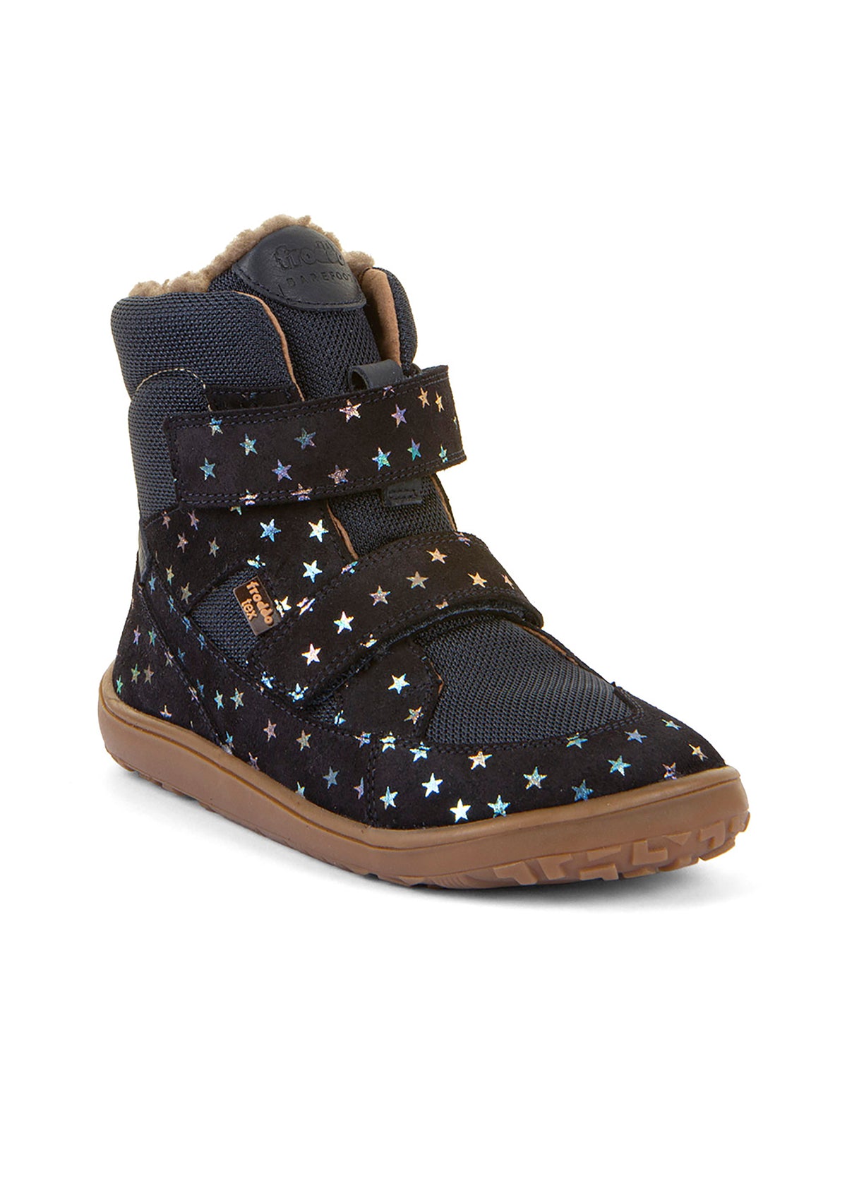 Lasten paljasjalkakengät, talvikengät - Up TEX Winter, Stars, tummansininen