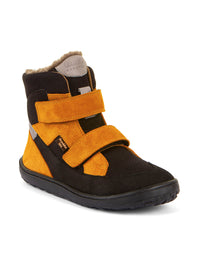 Lasten paljasjalkakengät, talvikengät - Up TEX Winter, musta-oranssi
