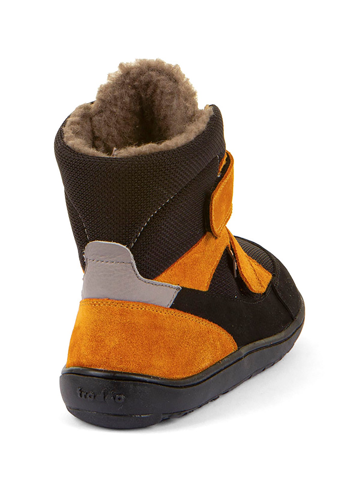 Lasten paljasjalkakengät, talvikengät - Up TEX Winter, musta-oranssi