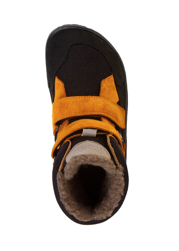 Children's barefoot shoes, winter shoes - Up TEX Winter, black-orange