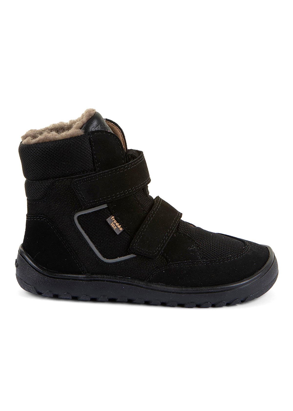Lasten paljasjalkakengät, talvikengät - Up Hill Wool Tex, musta