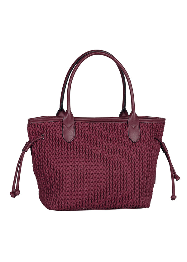 Naisten käsilaukku - tummanpunainen, Granada Quilt Zip Shopper