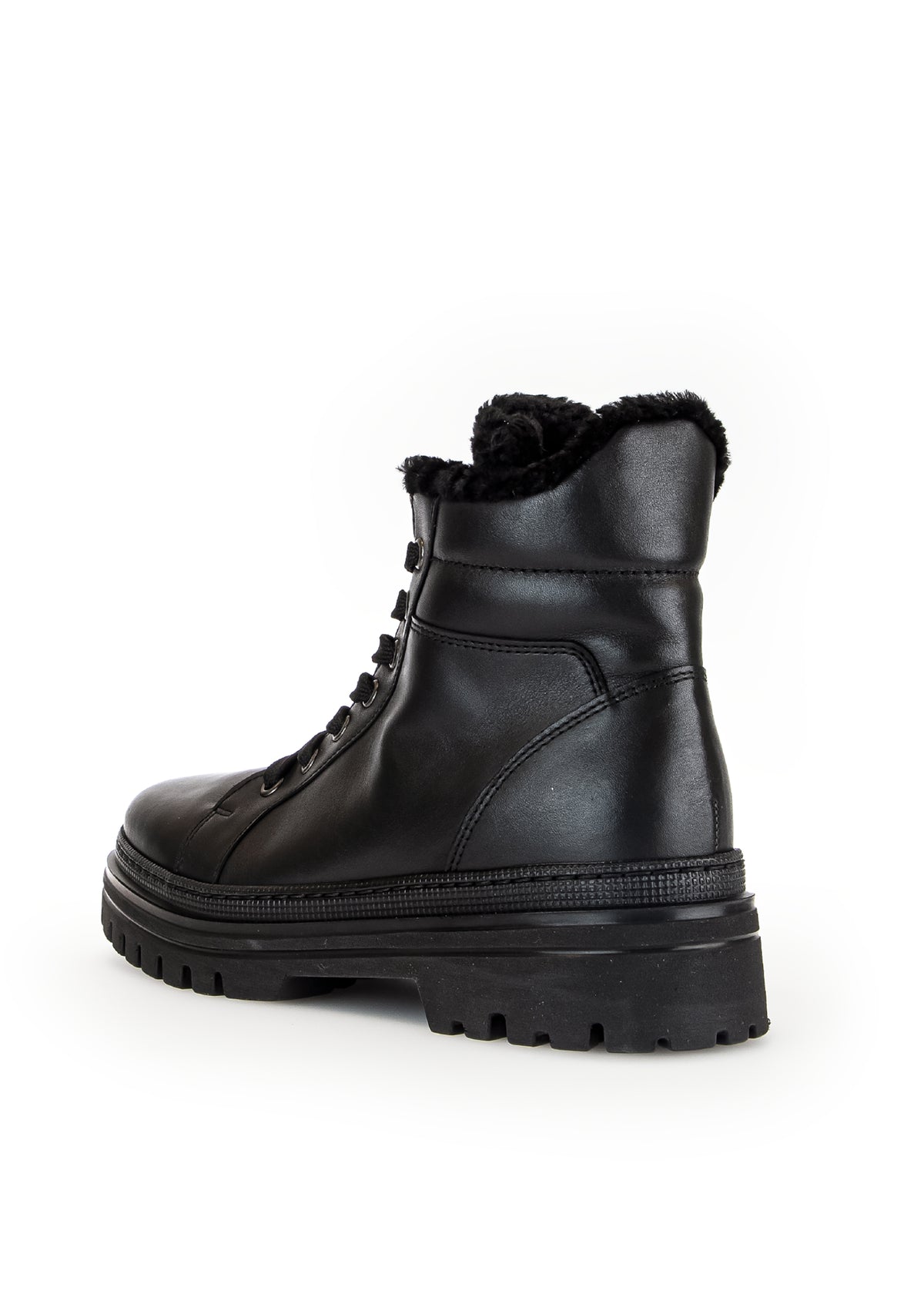 Winter boots with a thick sole - black