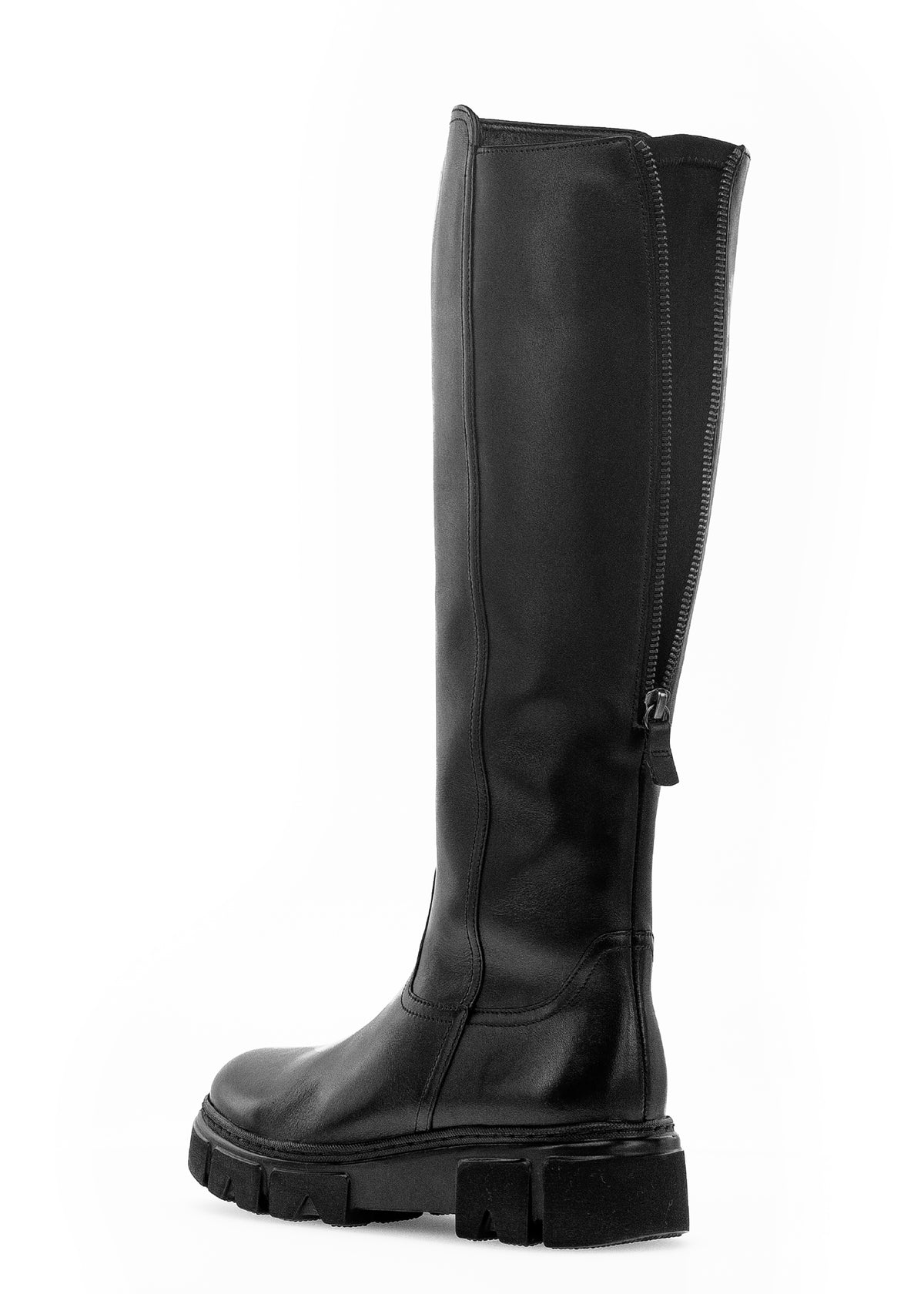 Boots with a thick sole - black, adjustable ML shaft