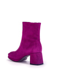 Ankle boots with stud heel - purple