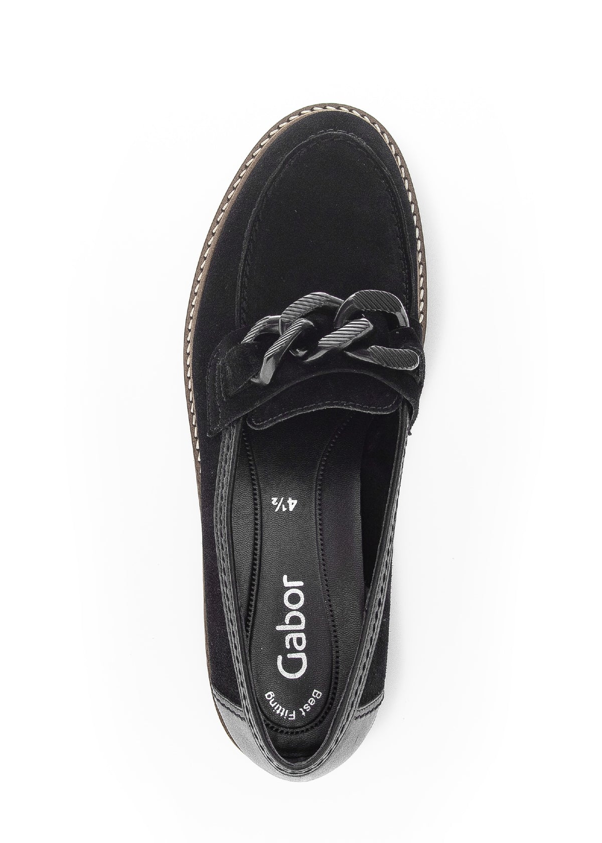 Loafers with a thick sole - black