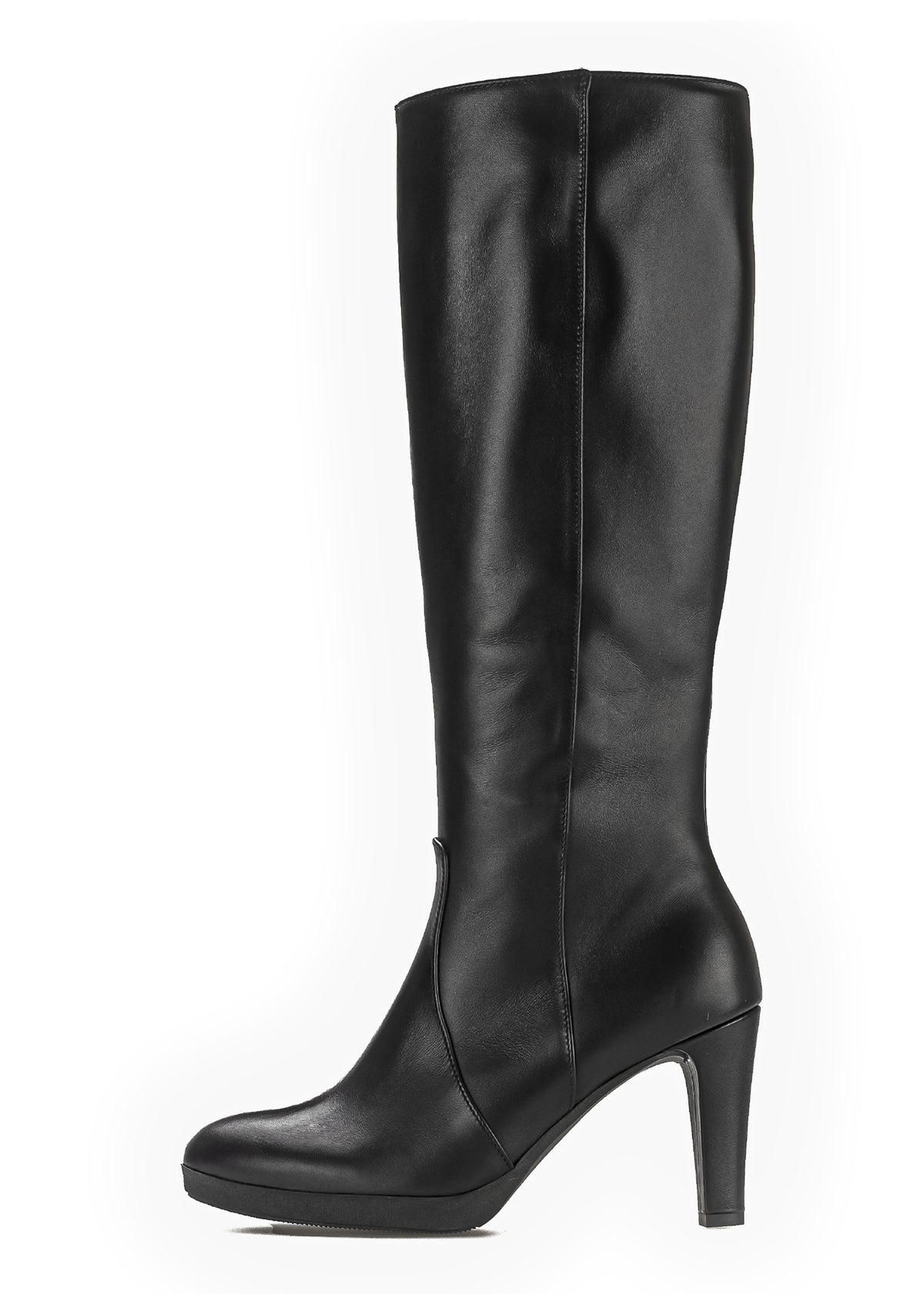 Boots with stiletto heel - black, M shaft
