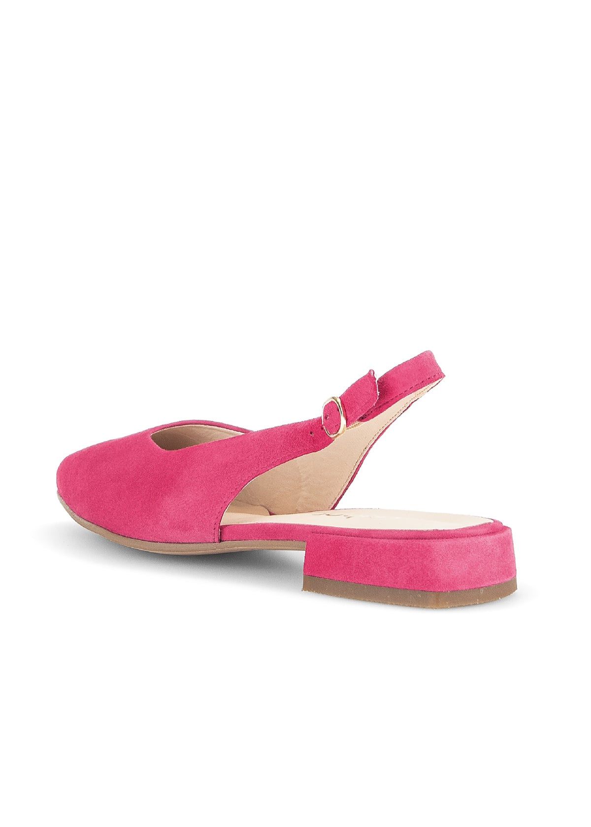 Slingback loafers - rosa nubuck läder