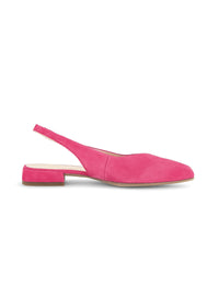 Slingback loafers - pink nubuck leather