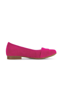 Ballerina shoes - pink nubuck leather