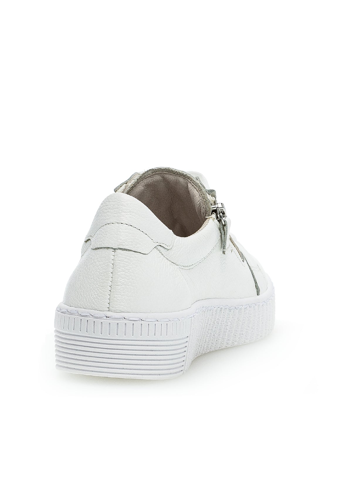 Sneakers with a thick sole - white leather